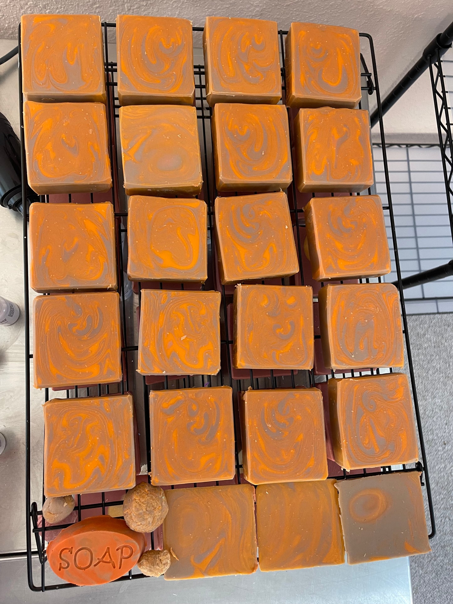 Pumpkin Walnut Swirl Soap