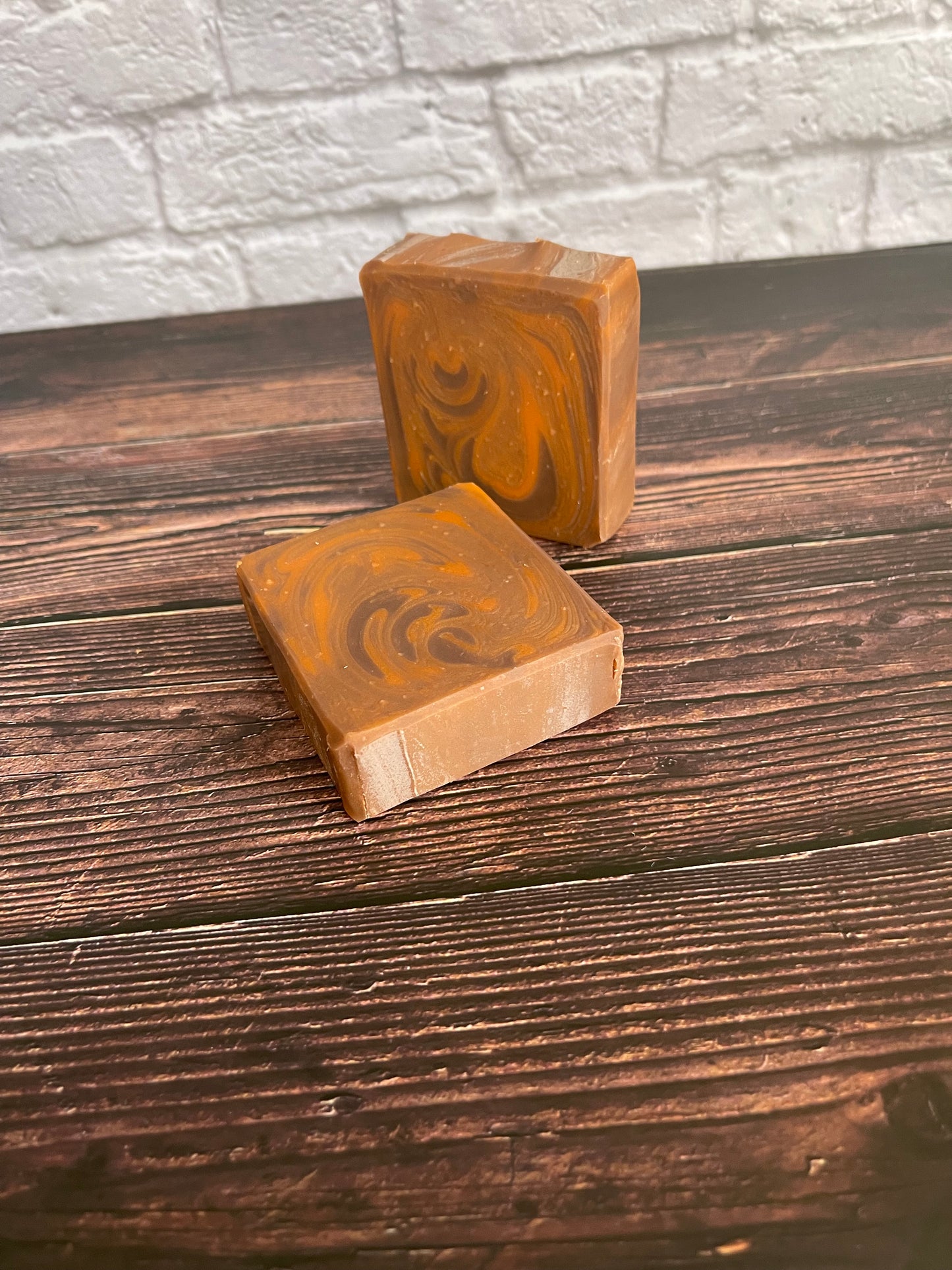 Pumpkin Walnut Swirl Soap