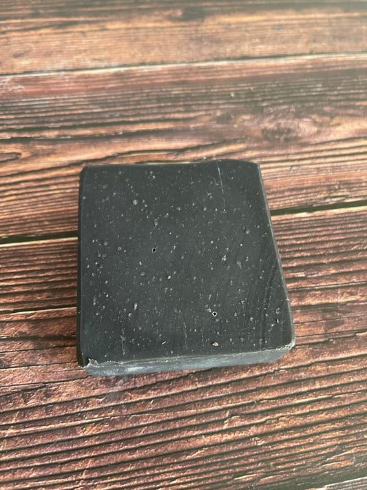 Black coffee charcoal scrub soap